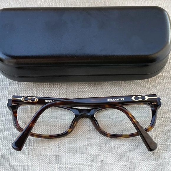 Coach Women Eyeglasses Frame Dark Brown Tortoise Glasses ELISE 52 16 135 W Case - Picture 2 of 9